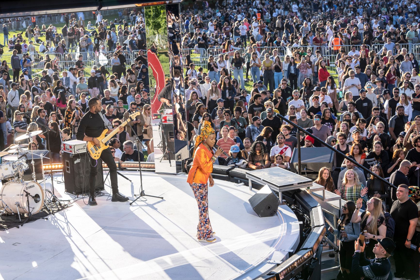 New York, NY - September 24, 2022: Angelique Kidjo performs at Global Citizen Festival NYC in Central Park. Editorial credit: lev radin / Shutterstock.com