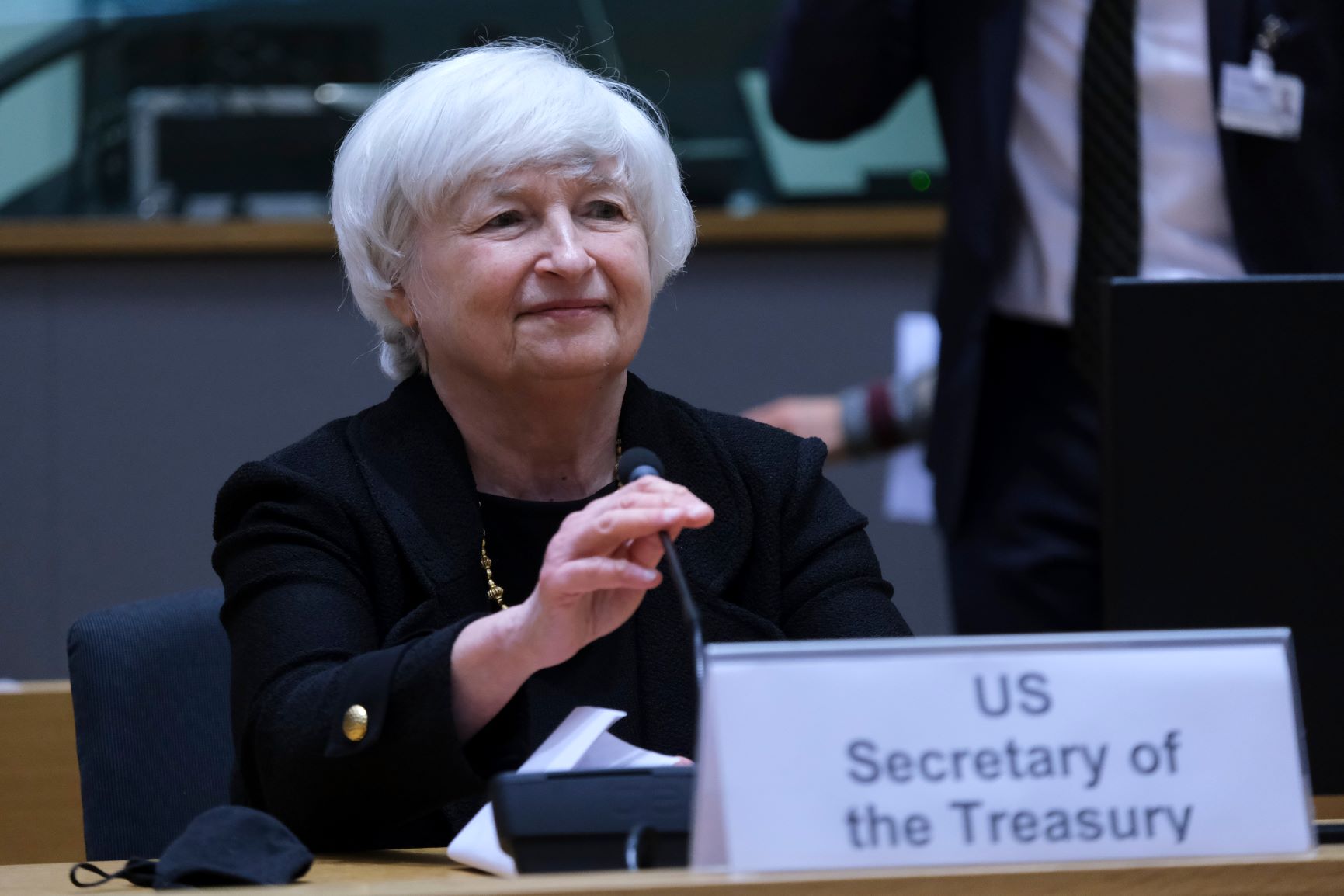 US Treasury Secretary Janet Yellen arrives to attends during a meeting of Eurogroup Finance Ministers, at the European Council in Brussels, Belgium, 12 July 2021. Alexandros Michailidis / Shutterstock.com