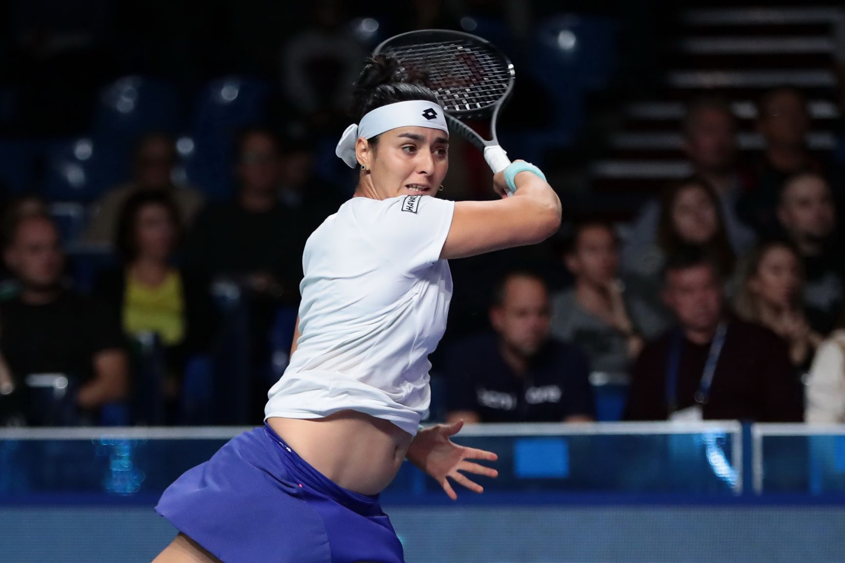 Russia. Moscow. Olympic stadium. October 20, 2018. Ons Jabeur during the final match in singles among women at the tennis tournament VTB Kremlin Cup. Editorial credit: Bukharev Oleg / Shutterstock.com